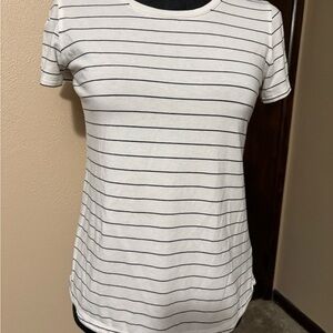 CALIA by Carrie Underwood White and Black Striped Tee